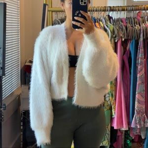 Tiger Mist Fuzzy Cardigan